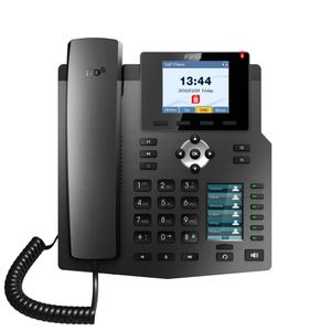 Fanvil X4 Teléfono línea empresarial con pantalla multicolor, 30 teclas DSS, PoE