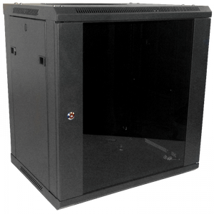 LINKMADE 45cm-Fondo 12U Gabinete Rack Pared Negro inc/M6-4KIT/2U