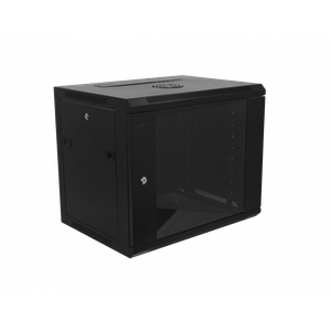 Linkmade 45cm-Fondo 9U Gabinete Rack Pared Negro inc-M6-2U