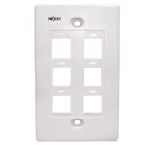 Linkmade Blanco 6-Keystone Vertical Faceplate 70x114mm