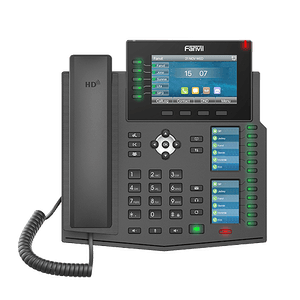 Fanvil X6U Teléfono línea elegante Pantalla triple a color Gigabit 20 líneas 60 teclas DSS PoE IPv6 Opus Bluetooth