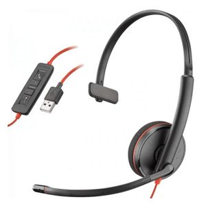 Poly Auriculares BLACKWIRE 3215, USB-A